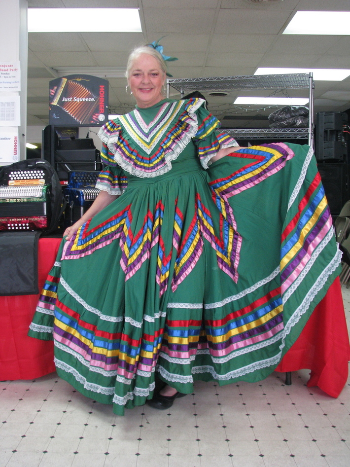 Cinco De Mayo - Shelia Lee wearing her Jalisco dress