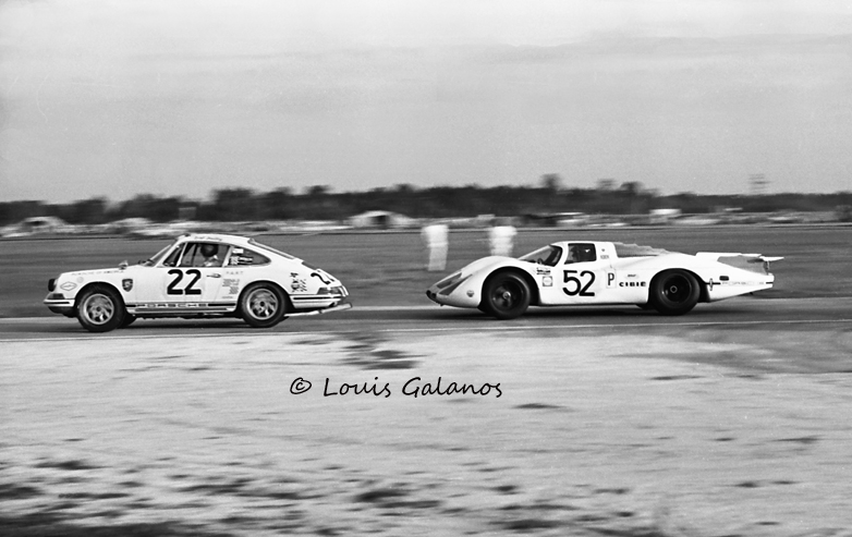 Porsches at the 1969 Daytona 24 Hour race