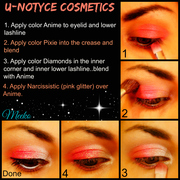 Pink glitter eye using U-Notyce Cosmetics